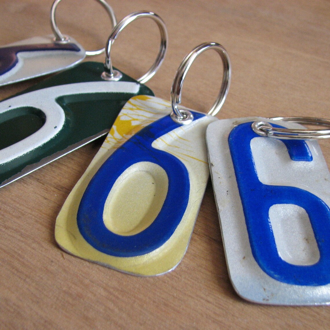 Number Six License Tag Keychain Etsy