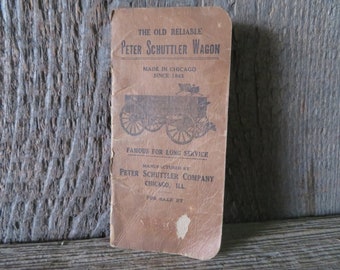 1918 Peter Schuttler Wagon Memo Book - Item No.698