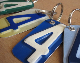 Number Four License Tag Keychain