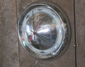 1955 Chevrolet Hubcap Clock - Item No. 2828