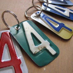 Number Four License Tag Keychain image 3