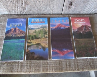 Four Vintage Idaho State Highway Maps - Item No. 861