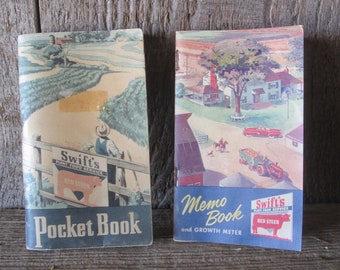 Two Swift's Red Steer Memo-Pocket Books - Item No. 849