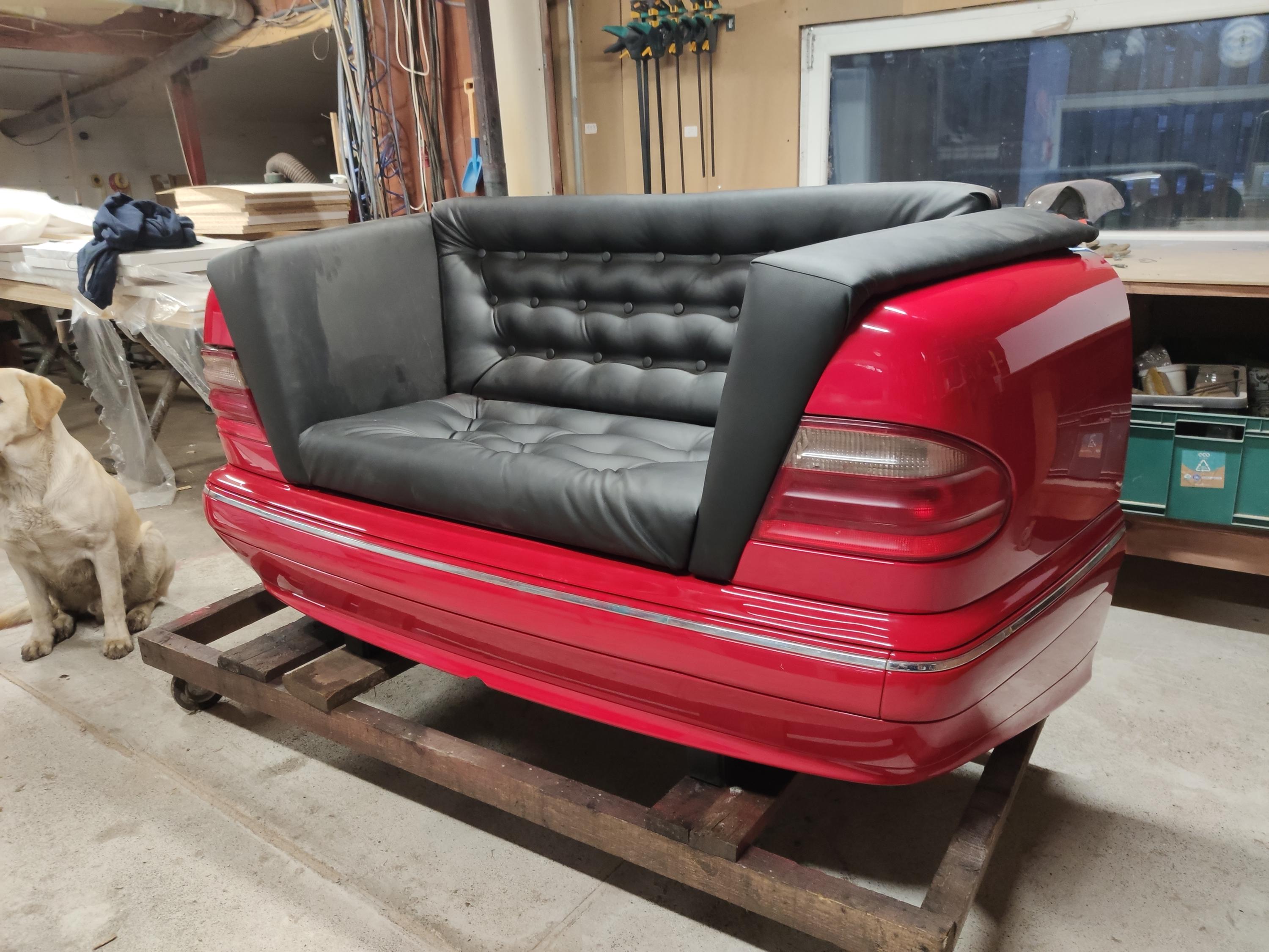 Merdeces Couch Sofa Car , Furniture Mercedes, Couch Lightning Industrial Design, Red ...