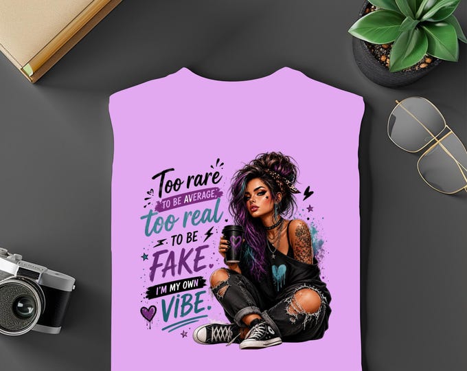 Too Rare To Be Average Graphic Tee | Too Real To Be Fake T-Shirt