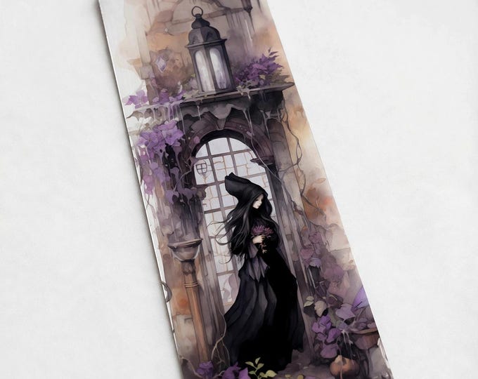 The Lantern Arch Metal Bookmark with Tassel — Gothic Aluminum Bookmark, Dark Academia Gift, Book Lover Gift, Stocking Stuffer