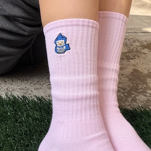 Calcetines de algodón con bordados de sylvanian families, calico critters, ternurines, etc.