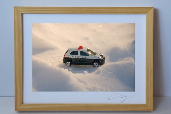 8x12 Toy Photography Toy Car Photography Japan Police Car Japan Photography Tomica Photography Nursery Art Home Decor Wall Art