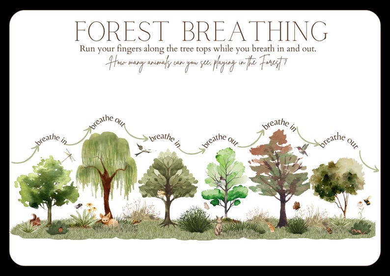 Nature Inspired Yoga Flashcards for Kids, Mindfulness Activity Cards ...