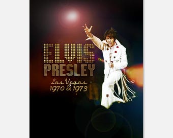 エルヴィス プレスリー ビンテージ ポスター 白黒 1970 年代