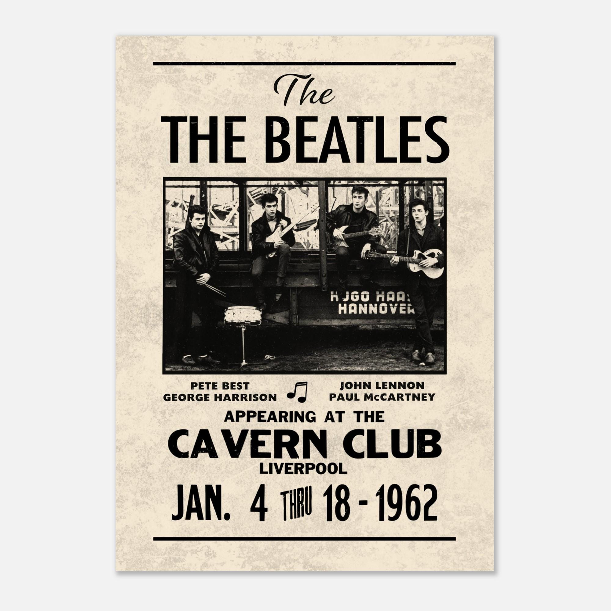 THE BEATLES ポスター Vintage Beatles Poster: 1962 Cavern Club Concert Art Print - Etsy