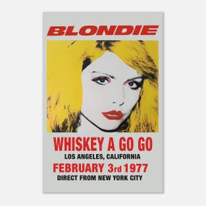 Póster de Debbie Harry Blondie, Whisky a Go Go 1977, Impresión de concierto musical, Póster clásico bohemio en papel semibrillante.