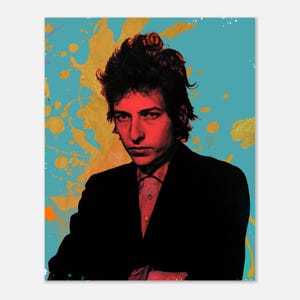 Bob Dylan Print, Rock Icon and Poet, Modern Street Pop Art, BoHo Art Semi-Glossy Paper Poster