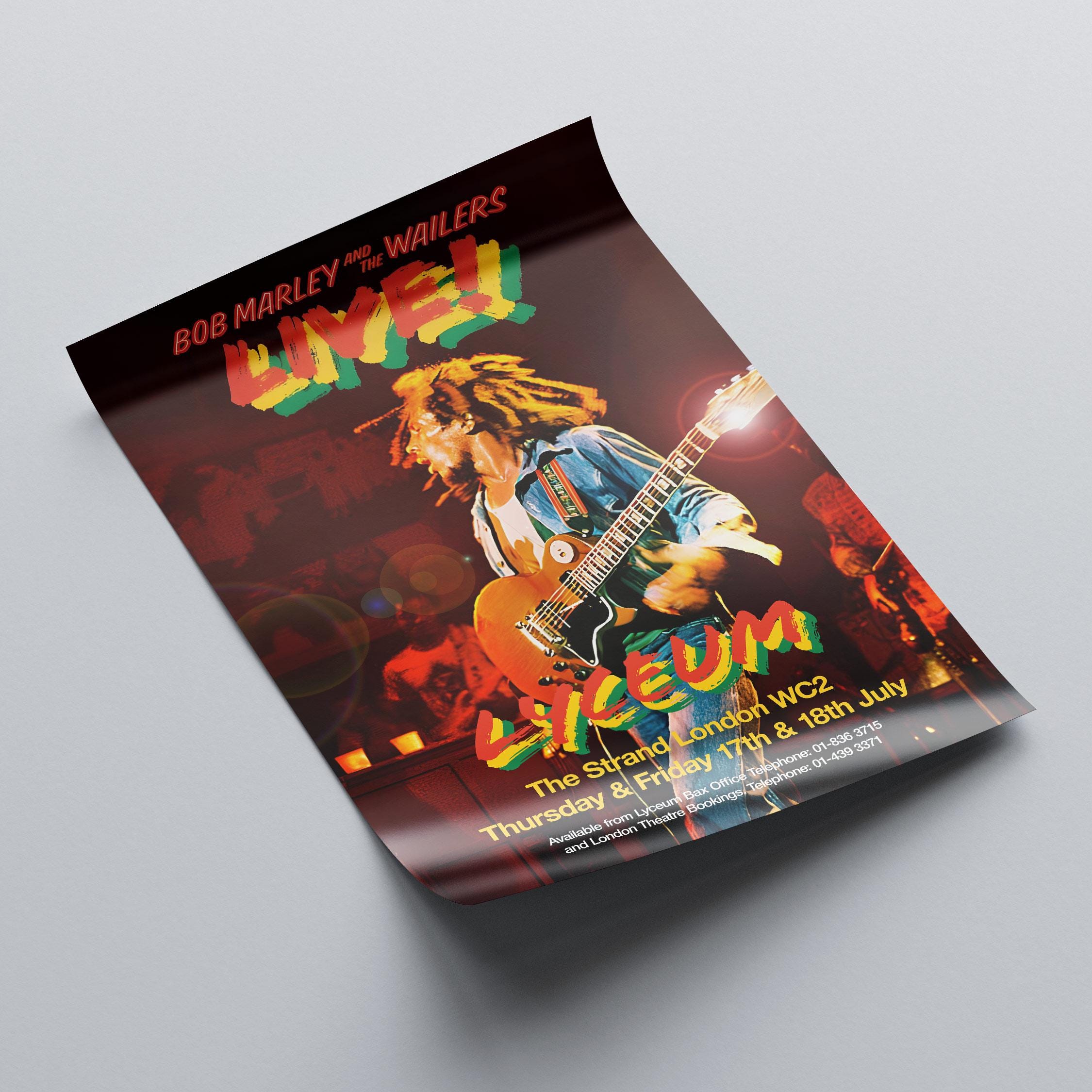 Bob Marley and the Wailers Poster, Live at the Lyceum 1975, Retro