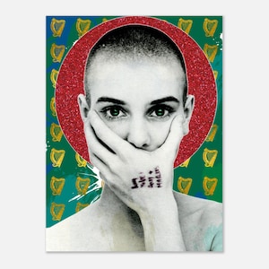 Wydruk artystyczny Sinead O'Connor: Sztuka ścienna w stylu retro boho pop