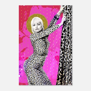 Póster de papel semibrillante clásico bohemio con estampado pop de Debbie Harry, Blondie