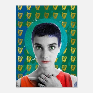 Impresión de Sinead O'Connor, impresión de arte pop callejero, póster de papel semibrillante clásico bohemio