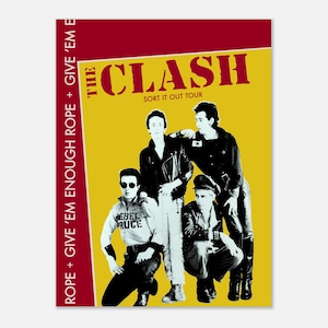 The Clash Poster, 1978 Concert Poster from UK, Sort It Out Tour, Punk Rock Gig, BoHo Original Poster