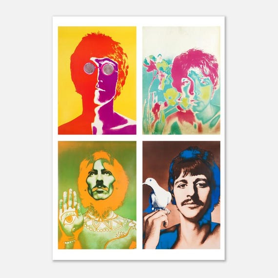 ビートルズ ポスター、復刻版 リチャード アヴェドン 1967、BoHo