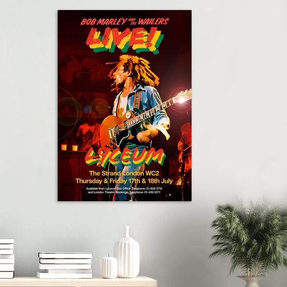 Bob Marley and the Wailers Poster, Live at the Lyceum 1975, Retro