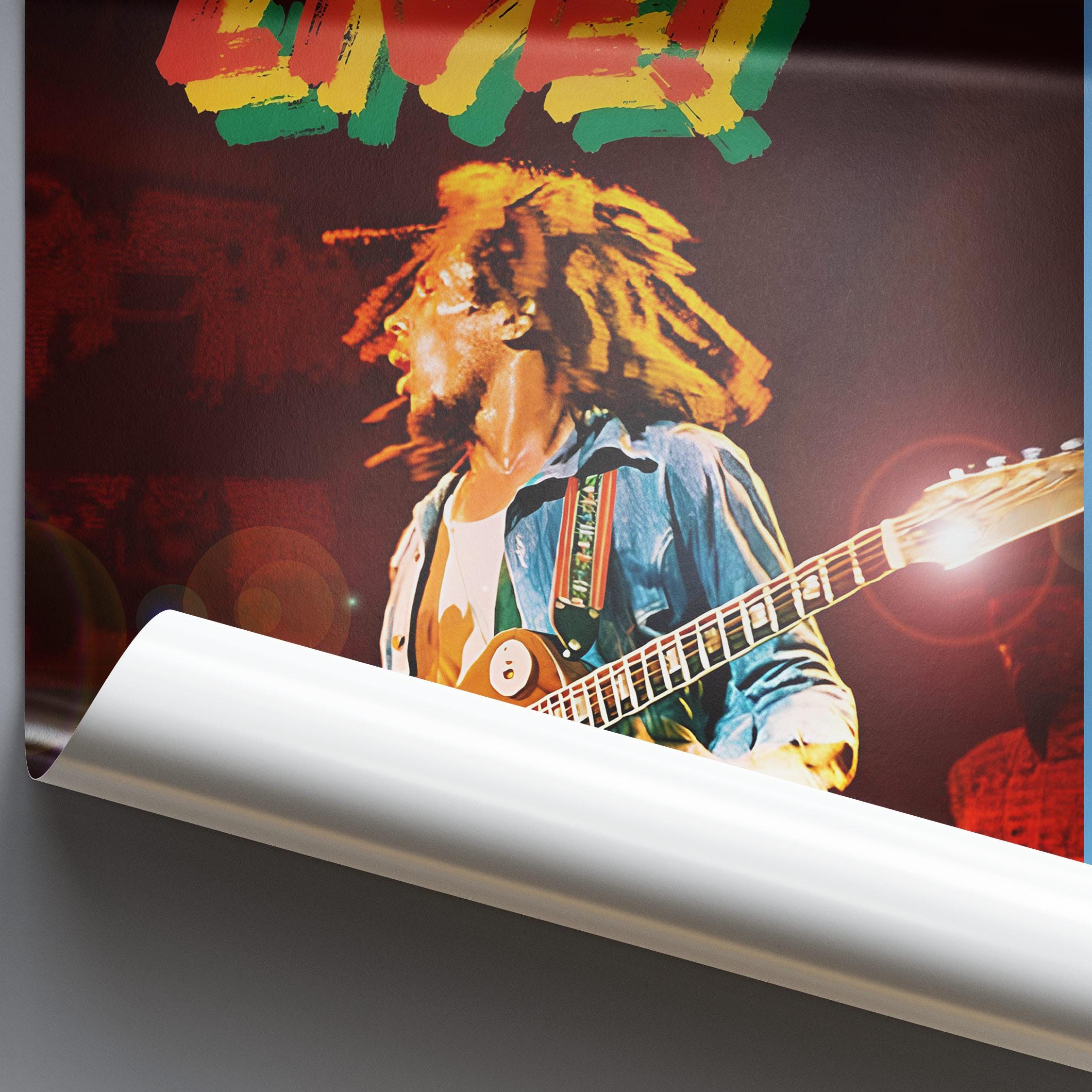 Bob Marley and the Wailers Poster, Live at the Lyceum 1975, Retro