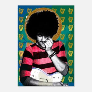 Phil Lynott Druck, dünne Lizzy, Irish Rock Musik, Original Pop Street Kunstdruck, BoHo Classic Semi-Glossy Paper Poster