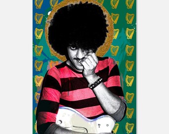 Phil Lynott Art Print: Thin Lizzy, Irish Rock, Pop Street Art