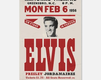 エルヴィス プレスリー ビンテージ ポスター 白黒 1970 年代