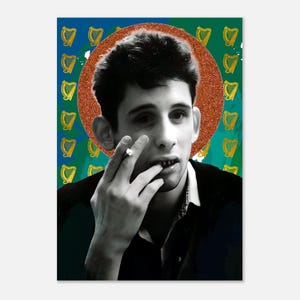 Lámina de Shane MacGowan, The Pogues, lámina de pop street art, póster clásico bohemio en papel semibrillante.