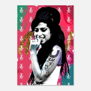 Amy Winehouse, Pop Print, Póster clásico bohemio en papel semibrillante