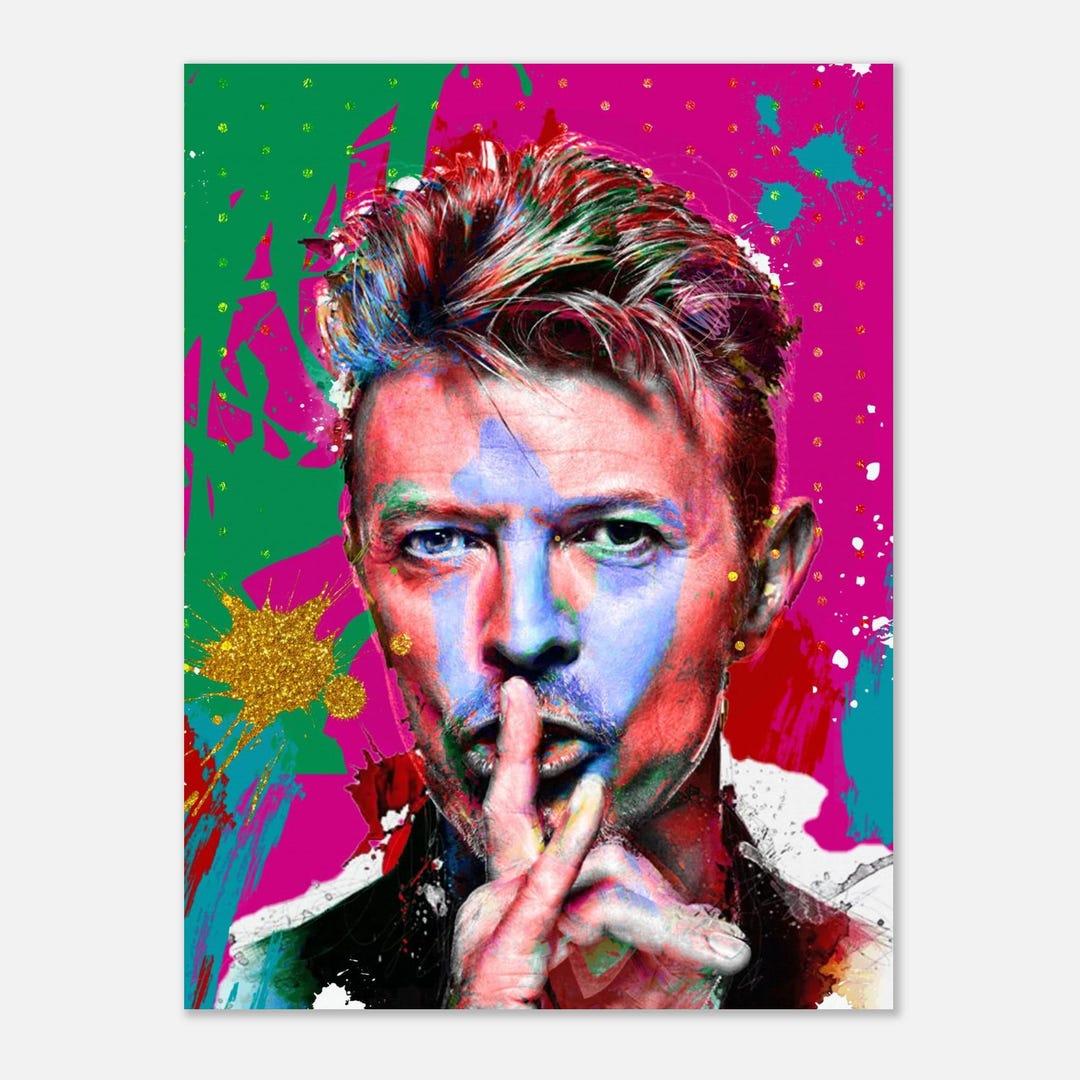 新品A1サイズ DAVID BOWIE アートポスター David Bowie Poster, Shhh. Original Boho Street Pop Art Print