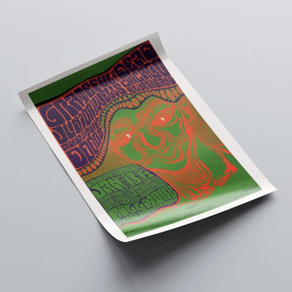 Grateful Dead, the Doors 1967 Fillmore Concert Poster, Vintage