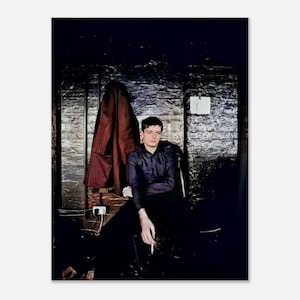 Ian Curtis Print, Joy Abteilung, Factory Cords, digital aufgewertet und koloriert, klassisches seidenmattes Papier Poster