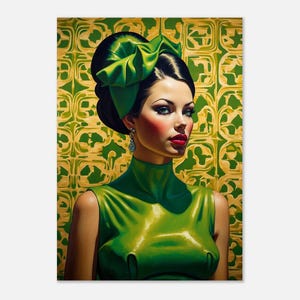 Mid-Century Modern Woman Art Print: Retro Kitsch Wall Decor
