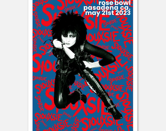 Siouxsie & The Banshees Poster: 2023 Rose Bowl, Post Punk Print, Semi-Glossy Paper Poster