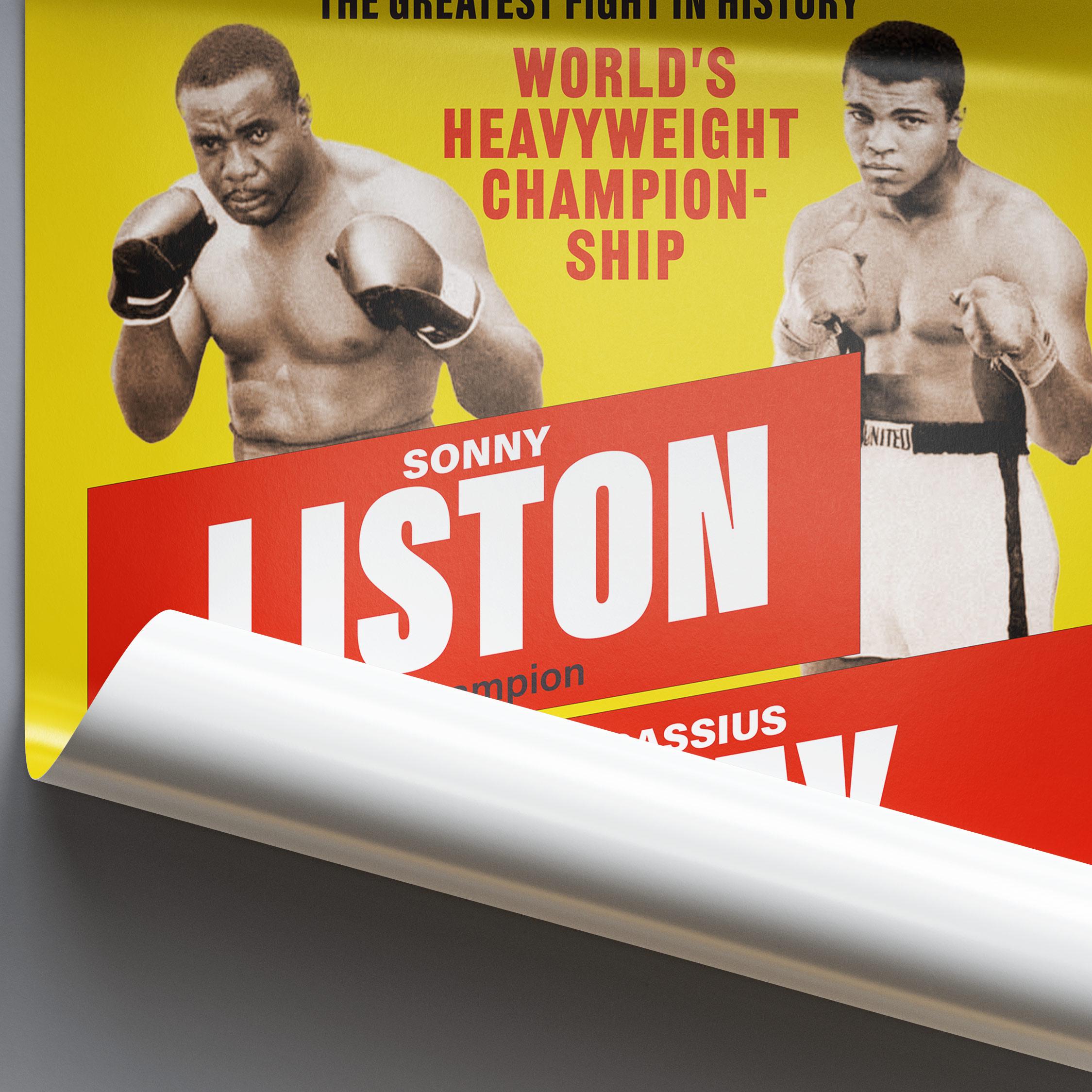 ソニー・リストン対モハメド・アリのボクシングポスター：世界
