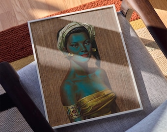 Balinese Girl, Collectable Vintage Art Picture Print