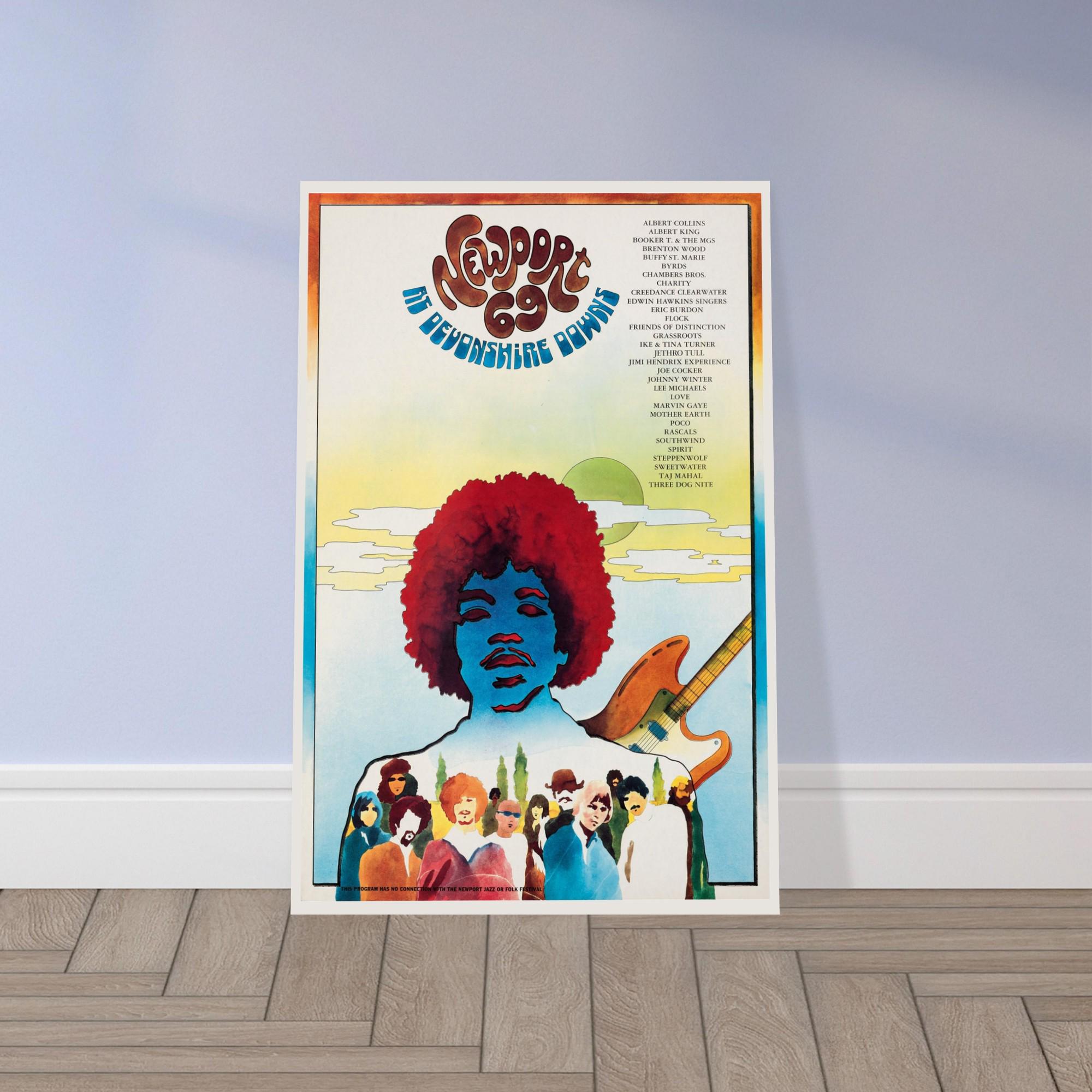 Newport Pop Festival 1969 Poster: Jimi Hendrix, Jethro Tull