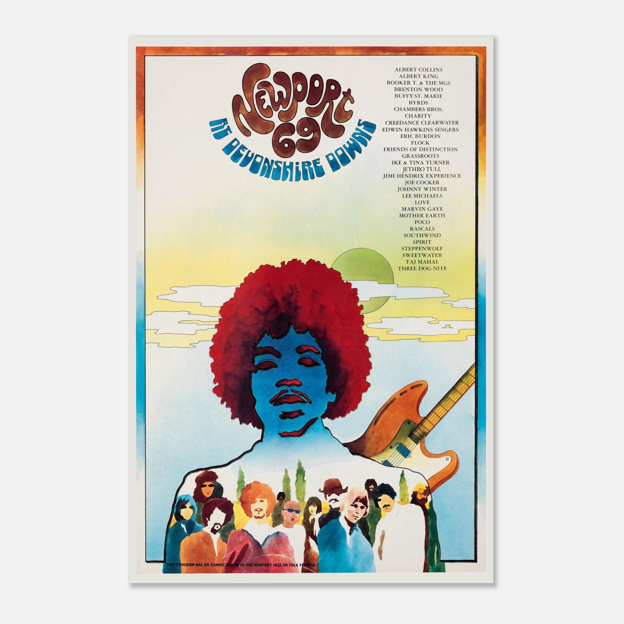 Newport Pop Festival 1969 Poster: Jimi Hendrix, Jethro Tull