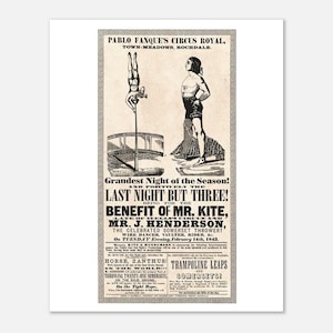 Póster de Mr. Kite de John Lennon: réplica exacta del póster original del circo.