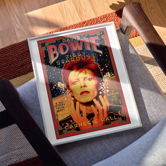 David Bowie Ziggy Stardust Poster: 1972 Carnegie Hall Concert - Etsy