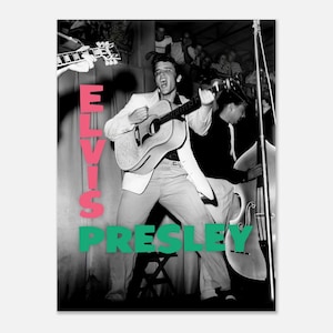 Elvis Presley 1956 Debut Album Poster: Vintage Rock and Roll