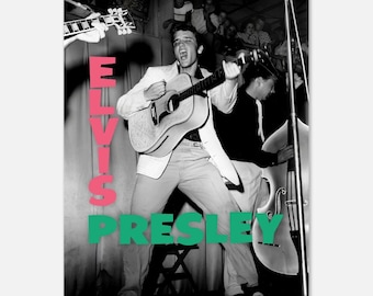 Elvis Presley 1956 Debut Album Poster: Vintage Rock and Roll
