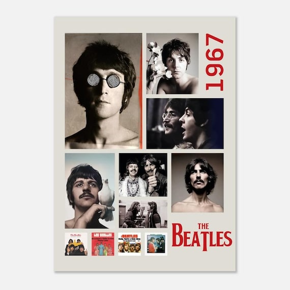 The Beatlesザ・ビートルズ 偉大なるロックバンド モノクロポスター