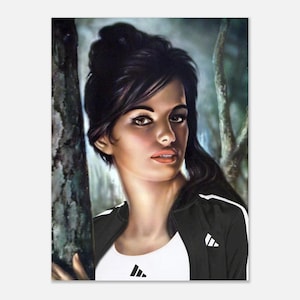 Modern Tina Print, J H Lynch Altered Art Tretchikoff Era. Collectable Vintage Art Print.