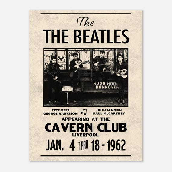 Vintage Beatles Poster: 1962 Cavern Club Concert Art Print - Etsy