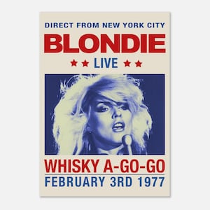 Debbie Harry Blondie Poster, Whisky a Go Go 1977, Music Concert Print, BoHo Classic Semi-Glossy Paper Poster
