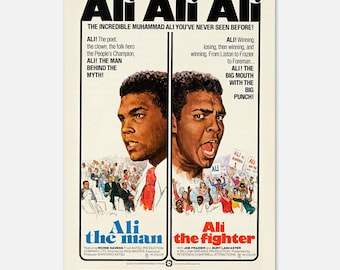 Póster de boxeo de Muhammad Ali: documental deportivo de 1975