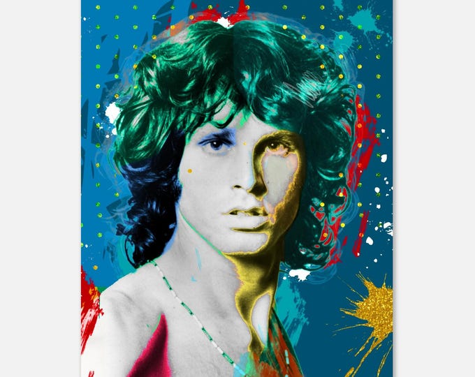 Jim Morrison Street Art Poster: The Doors, Vintage Rock Music