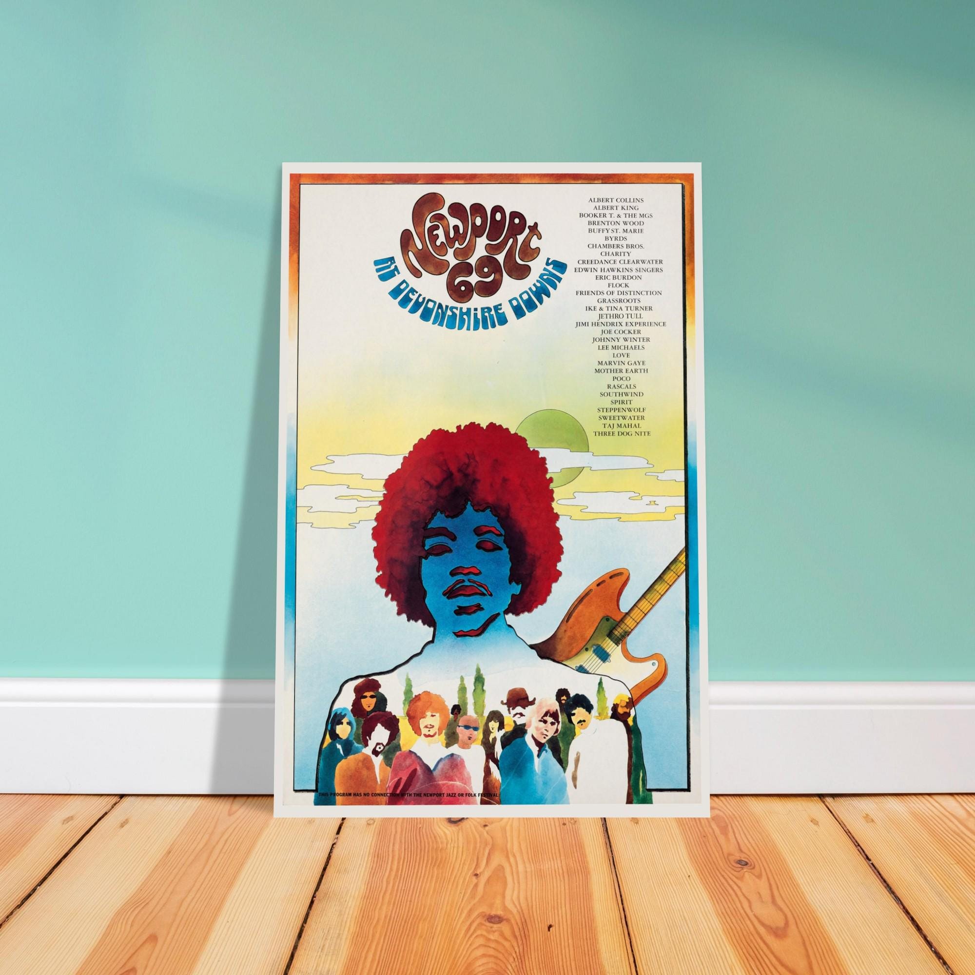 Newport Pop Festival 1969 Poster: Jimi Hendrix, Jethro Tull